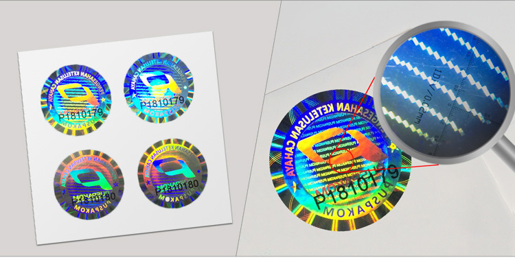 25mm dia hologram stickers with unique serial numbers