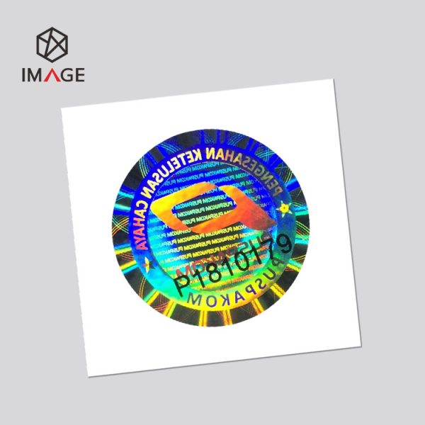 25mm serialized holographic stickers
