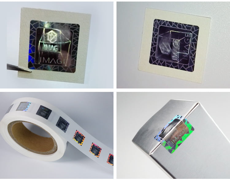 custom laser hologram sticker for sealing application