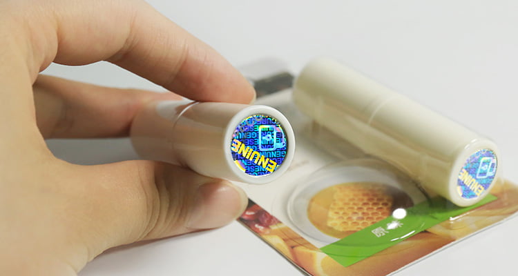 genuine secure hologram sticker for lip gloss products