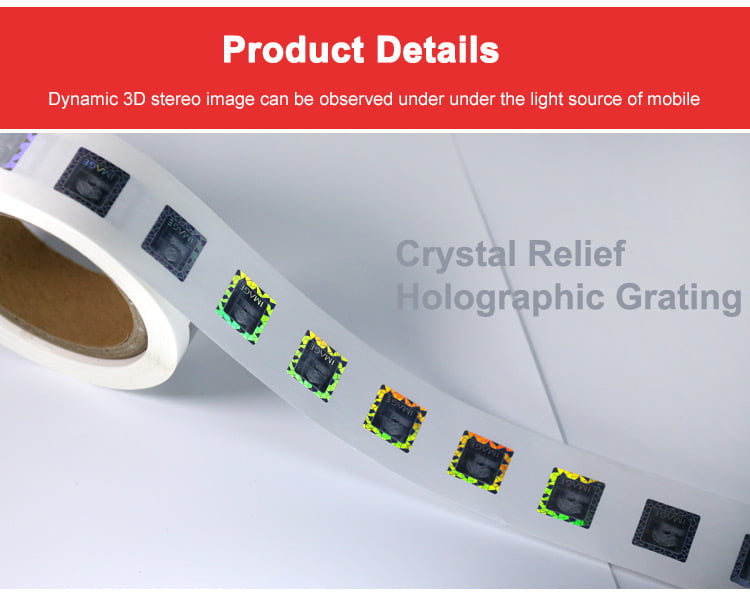 laser hologram label with holographic grating effect