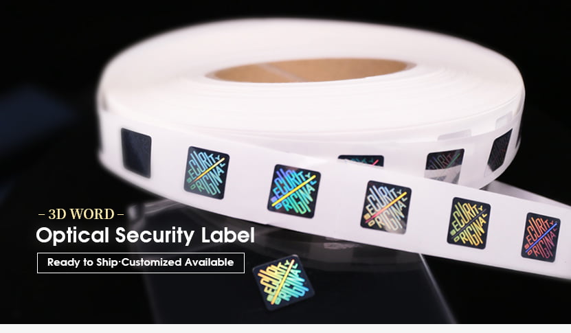 roll form 3d square holographic sticker
