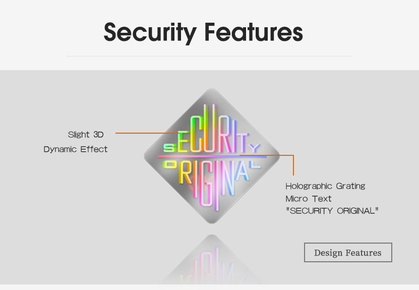 square hologram sticker security features