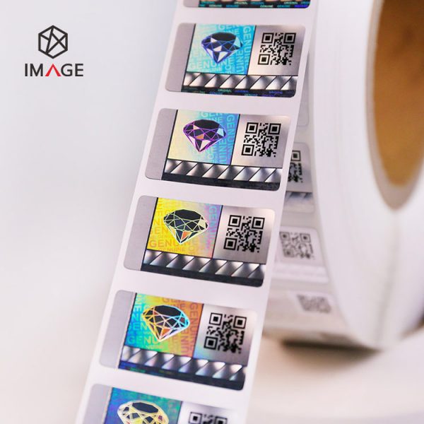 roll form QR code hologram label with tamper proof feature