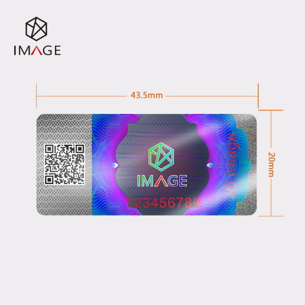 20X43.5mm Hologram Agricultural Tax Stamp, QR Tracking