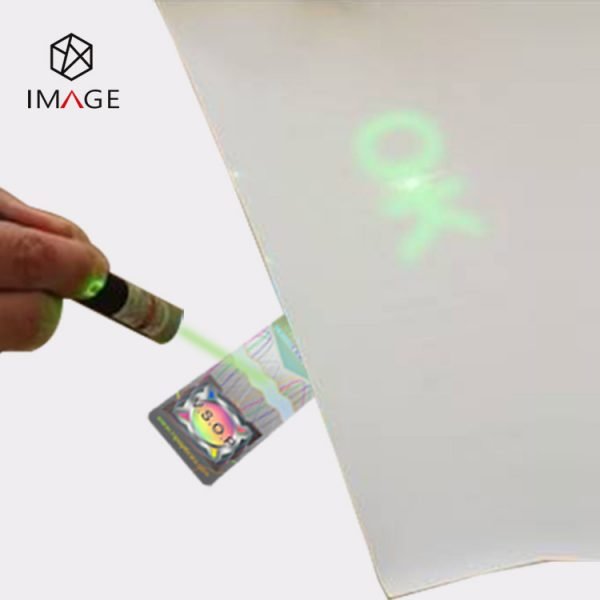 alcohol tax stamp with hidden text, see hidden information by laser pen