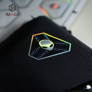 hologram hot stamping sticker in fabric material