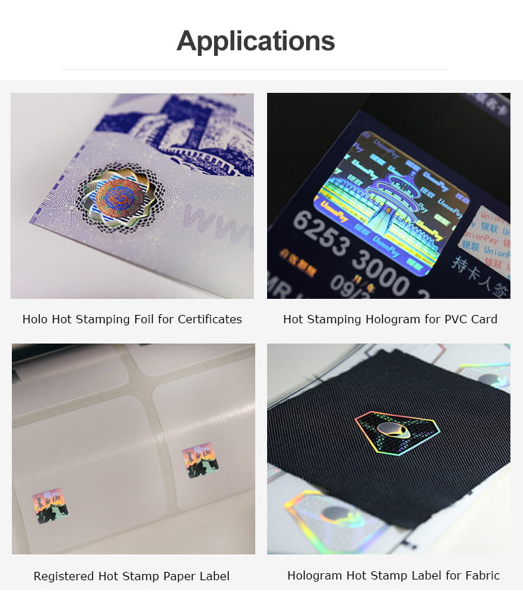 hot stamping holograms for different industry applications