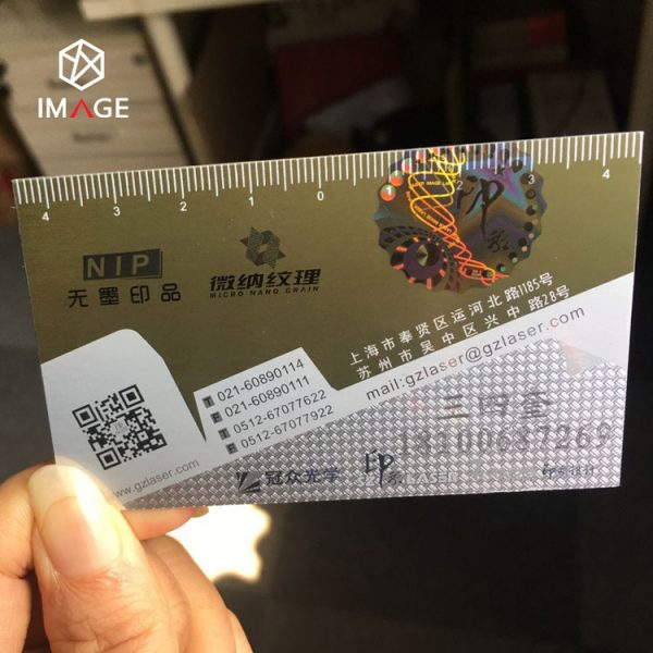 hot stamping holographic foil for business card