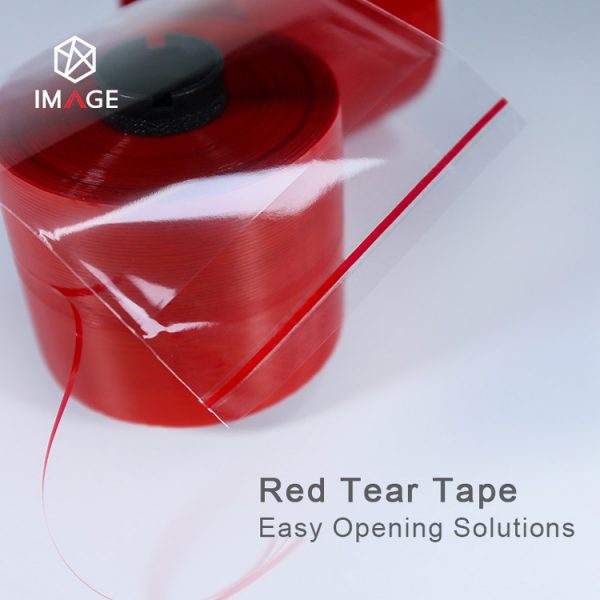 red tear tape for food packaging application
