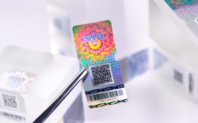 QR code hologram stickers for products authentication and traceability