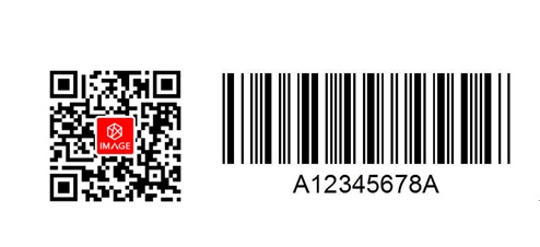 appearance display of a QR and bar code