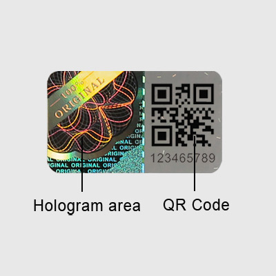 print QR codes on holographic stickers