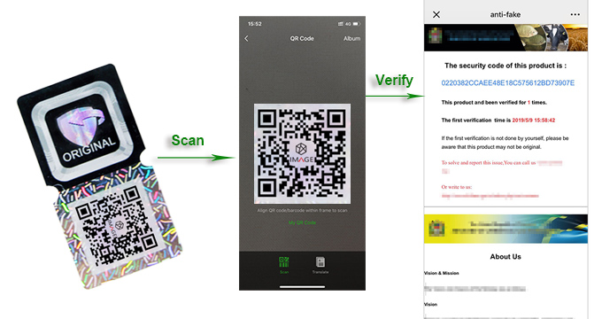 qr code security authentication via mobile phone