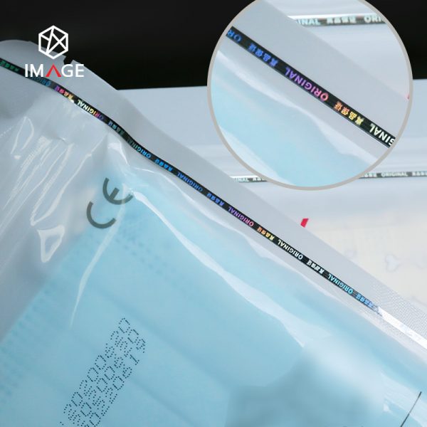 holographic tear tape for mask packaging bag