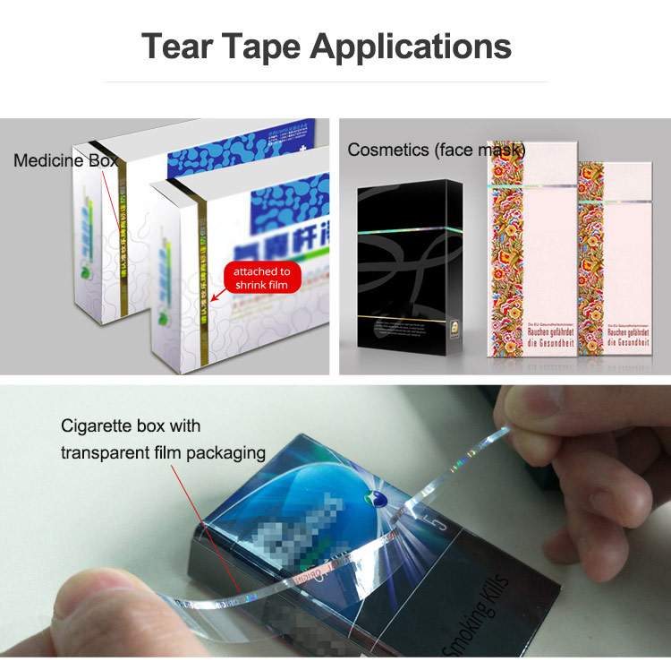tear tapes are widely applicable to all types of packaging products