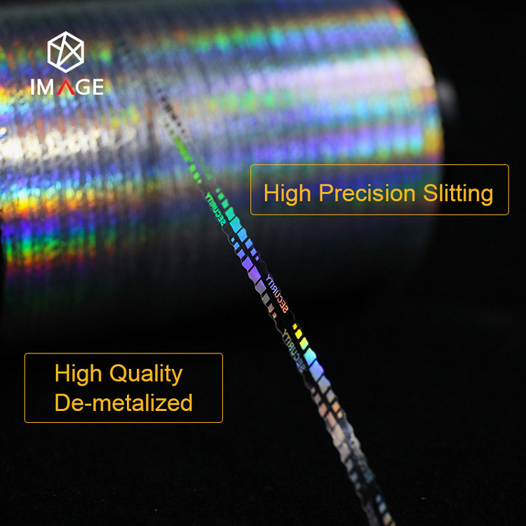 high precision slitting hologram tear tape