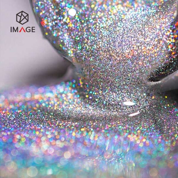 holographic magnetic pigment with 3d shiny color
