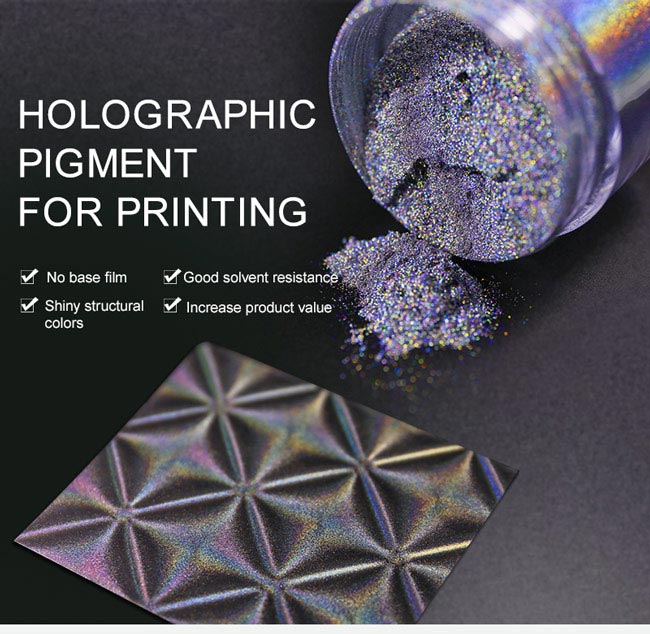 holographic pigment for printing ink application