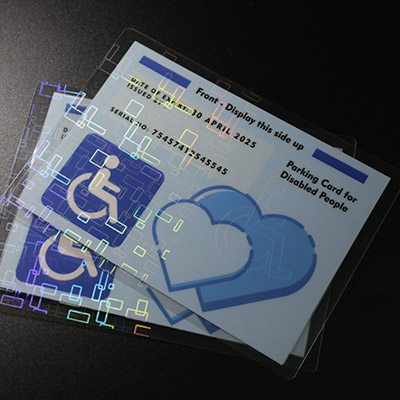 parking card for disabled people