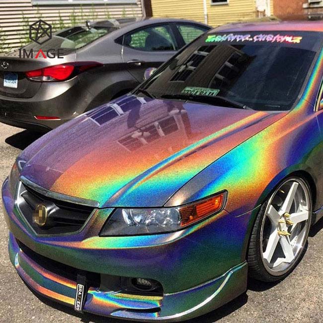 rainbow color shifting holographic car paint powder