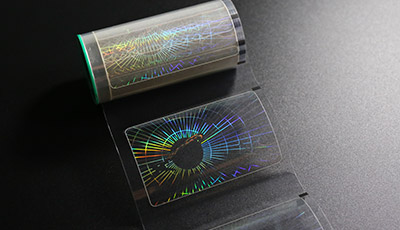 16 micron hologram patch film with custom core