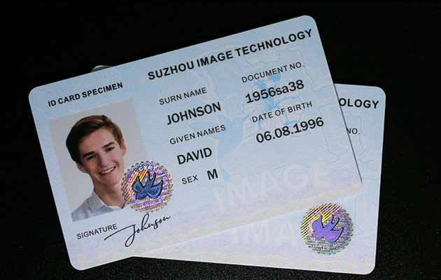 cr80 id cards with hologram lamination