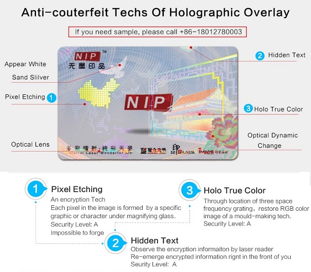 hologram id cards with multiple security features