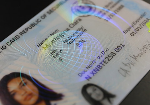 National ID cards with IMAGE optical features