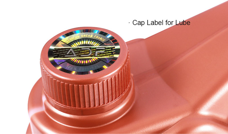 eye-catching optical stickers for lubricating oil bottle cap (1)