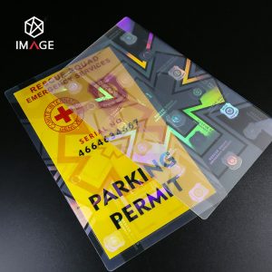 hologram hot laminating pouch for parking permit