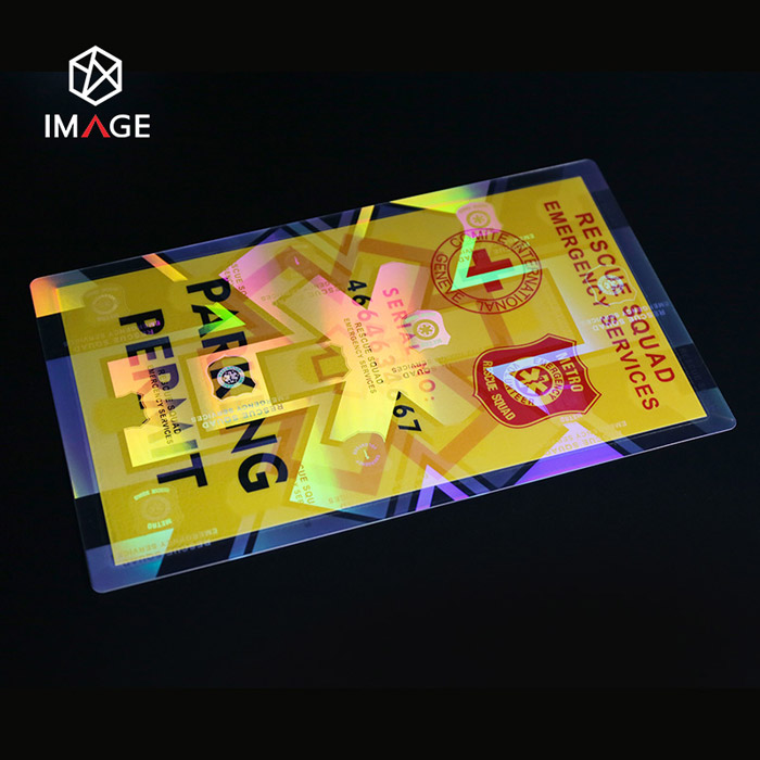 hot lamination pouch film with custom hologram logo