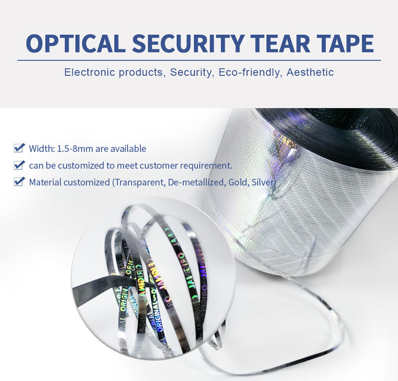 optical packaging tear tapes for electronic prodcuts (1)