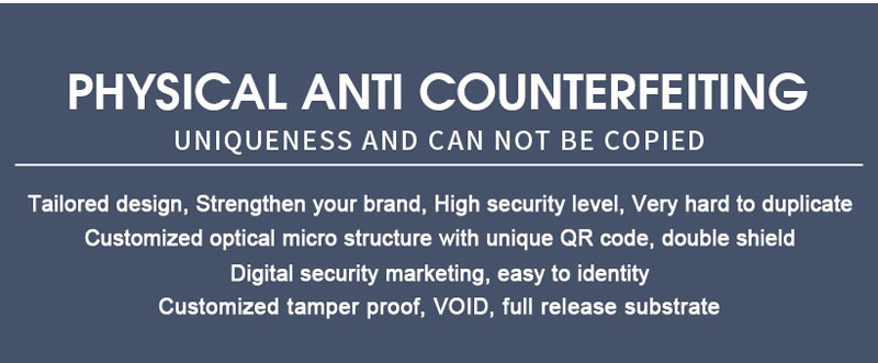 physical anti-counterfeit solutions for animation and toys industry