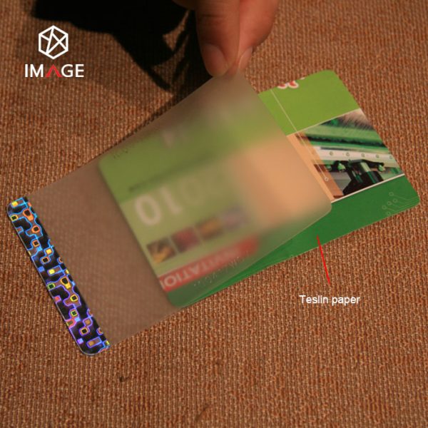 transparent hologram butterfly pouches for teslin id card