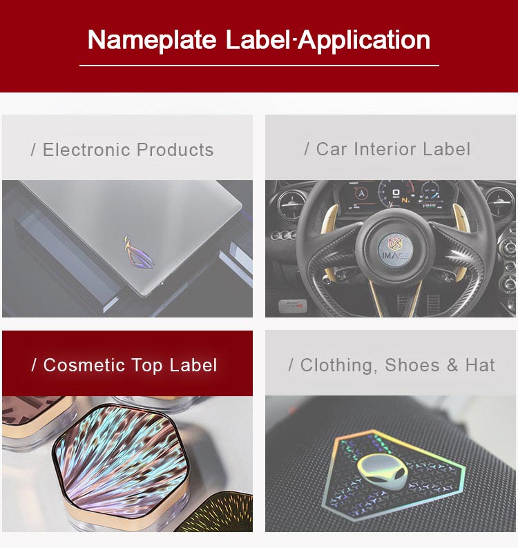 micro-nano texture nameplate label for different industry applications