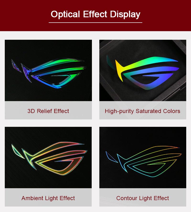 optical effect of notebook computer nameplate label