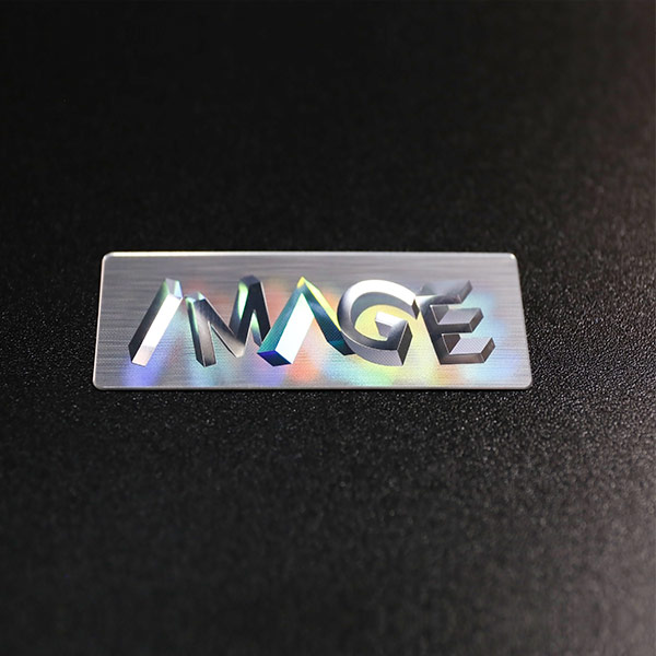 optical nameplate labels with colorful metallic effects and friction resistance