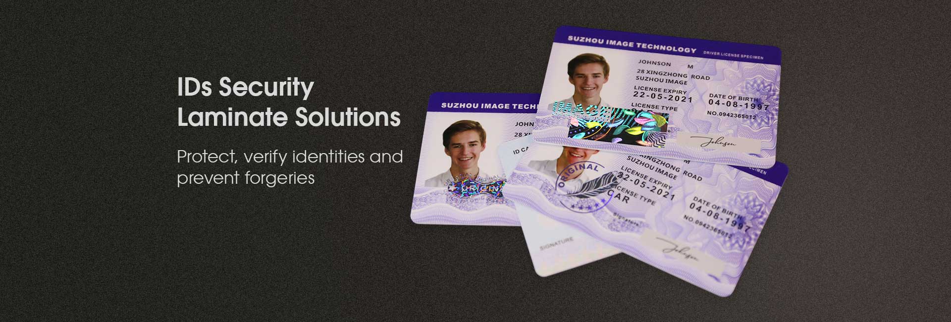 szimage security laminate solutions for various id cards
