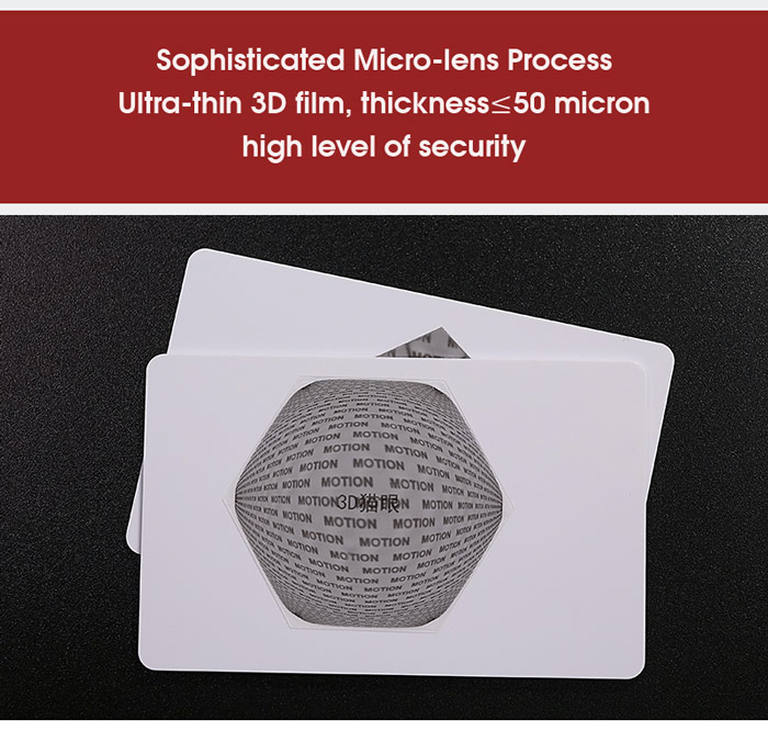 30 micron micro lens 3d dynamic motion sticker