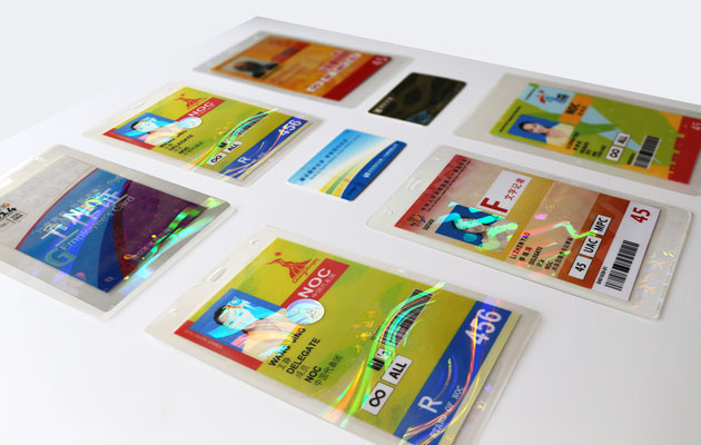 holographic lamination pouches for conference, pass documents, and parking permits