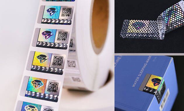 optical holographic anti-counterfeiting labels for brand packaging boxes