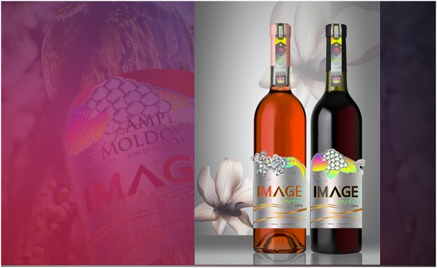 IMAGE series wine label with optical colors