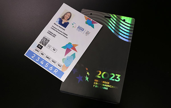 holographic glossy laminating pouches for Cossan 2023