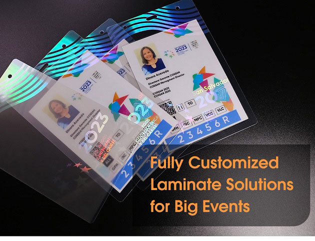 hologram lamination pouches for big event passes