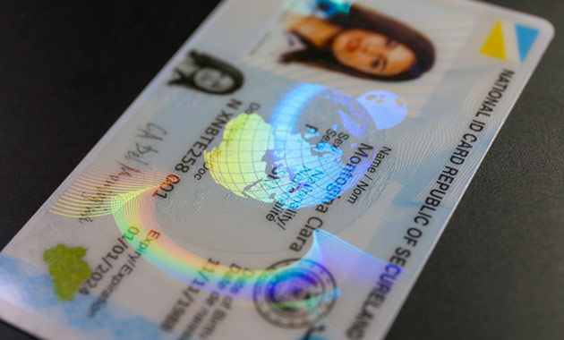 holographic overlay film for national id cards protection