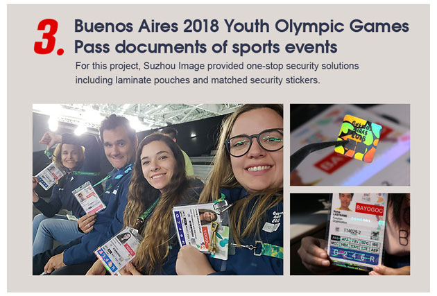 lamination pouches for 2018 Buenos Aires 2018 Youth Olympic Games