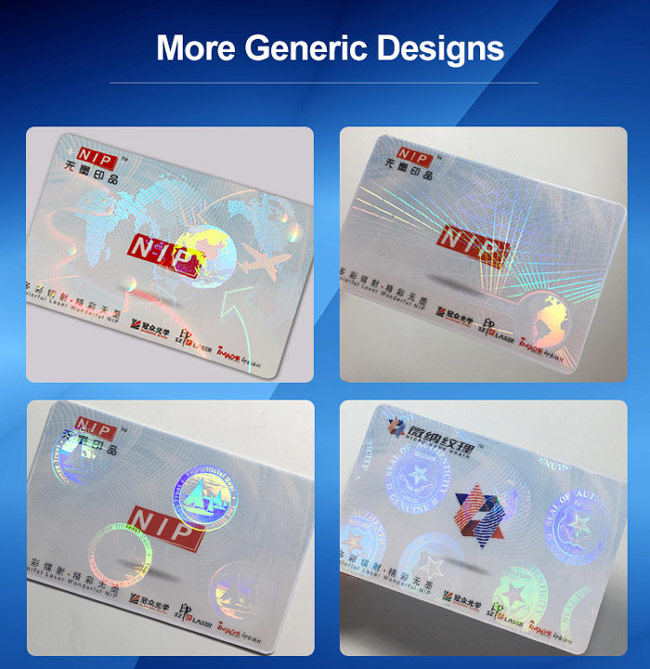 more generic self-adhesive holographic overlays in stock