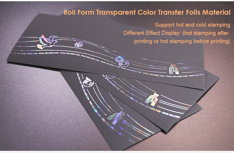 roll form transparent color wallpaper holographic hot stamping foil material
