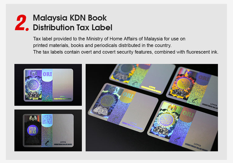 Malaysia KDN Book Distribution Tax Stamp Label